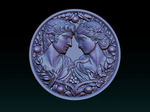 Eternal Love Relief Model 3D Print Model