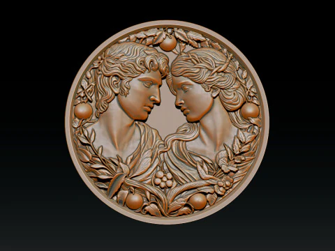 Eternal Love Relief Model 3D Print Model