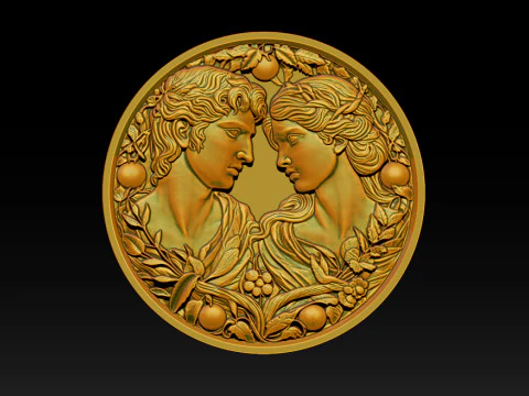 Eternal Love Relief Model 3D Print Model