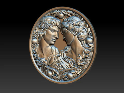 Eternal Love Relief Model 3D Print Model