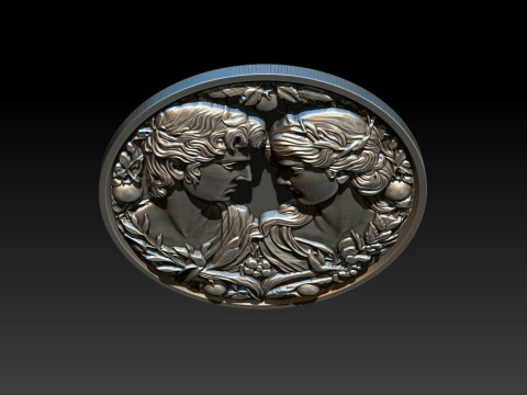 Eternal Love Relief Model 3Dプリントモデル