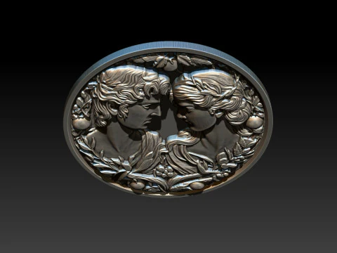 Eternal Love Relief Model 3D Print Model