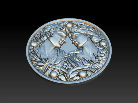 Eternal Love Relief Model 3D Print Model