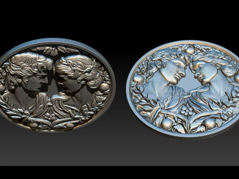 Eternal Love Relief Model 3D Print Model