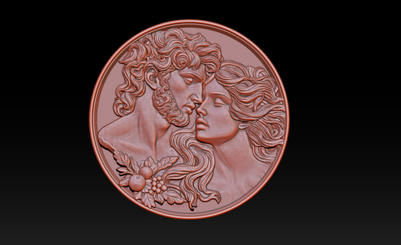 Eternal Love Relief Model Modelo de impresión 3D .c4d .max .obj .3ds .fbx .stl .blend