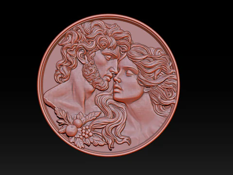 Modello di sollievo dell'amore eterno Modello di stampa 3D