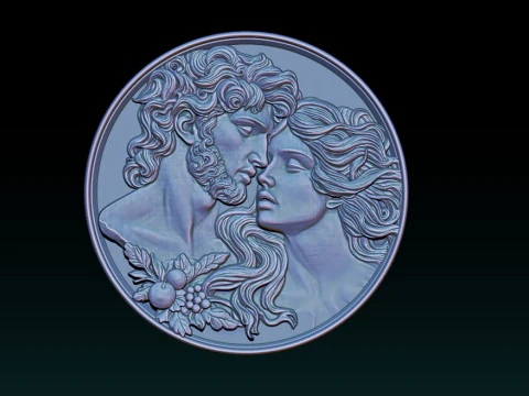 Eternal Love Relief Model 3D Print Model