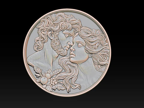 Eternal Love Relief Model 3D Print Model