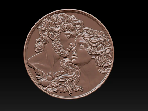Eternal Love Relief Model 3D Print Model