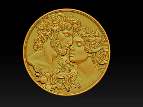 Eternal Love Relief Model 3D Print Model