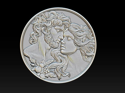 Eternal Love Relief Model 3D Print Model
