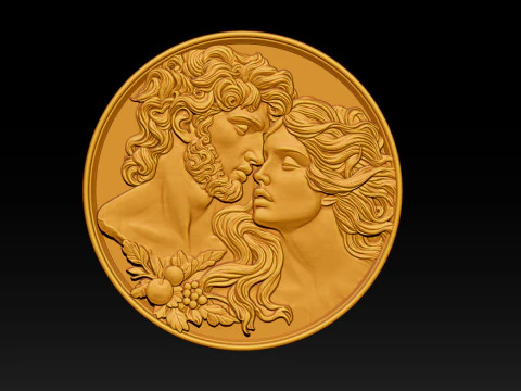 Eternal Love Relief Model 3D Print Model