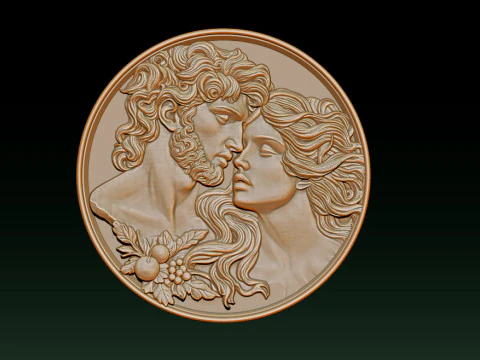 Eternal Love Relief Model 3D Print Model