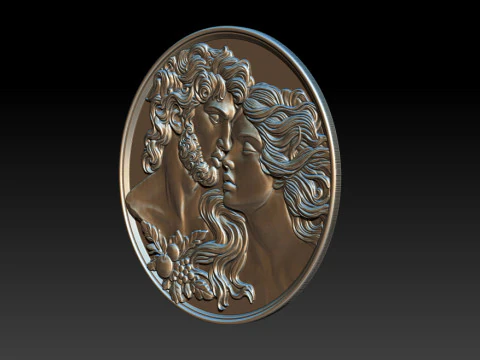 Eternal Love Relief Model 3D Print Model