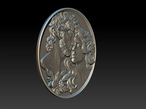 Eternal Love Relief Model 3D Print Model
