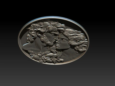 Eternal Love Relief Model 3D Print Model