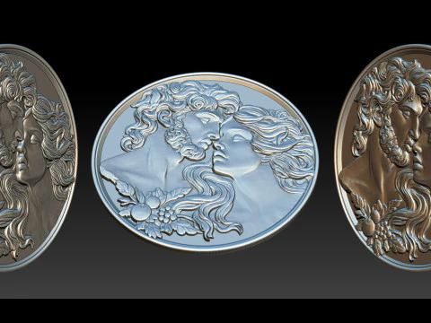 Eternal Love Relief Model 3D Print Model