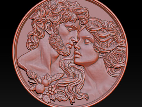 Eternal Love Relief Model Modelo de impresión 3D