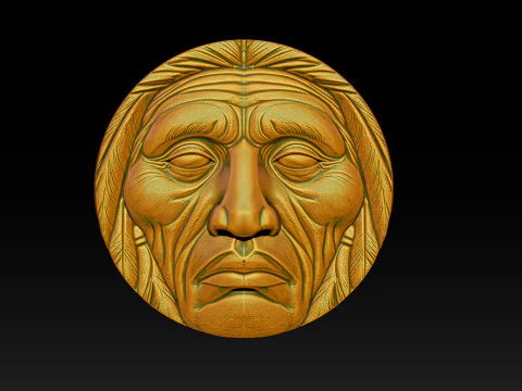 Native American Face Model CNC 3D Printing 3D Print Model