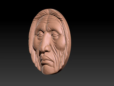 Native American Face Model CNC 3D Printing 3D Print Model