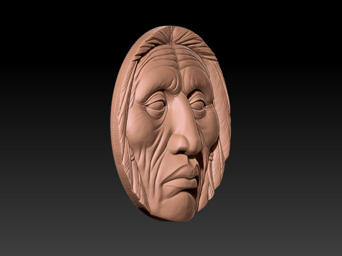 Native American Face Model CNC 3D Printing 3D Принт Модель