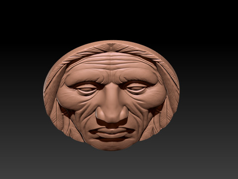 Native American Face Model CNC 3D Printing 3D Принт Модель