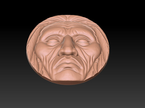 Native American Face Model CNC 3D Printing 3D Принт Модель