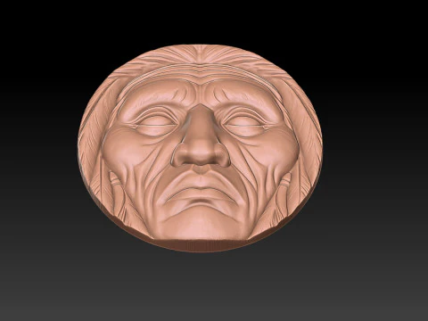 Native American Face Model CNC 3D Printing 3D Print Model