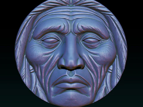 Native American Face Model CNC 3D Printing 3D Print Model