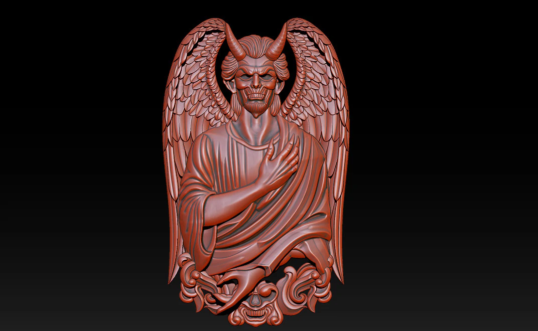 Devil Pendant 3D Print Model .c4d .max .obj .3ds .fbx .stl .blend 