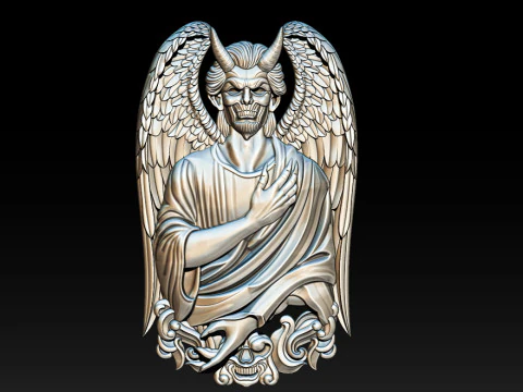 Devil Pendant 3D Print Model