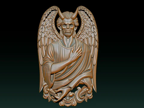 Devil Pendant 3D Print Model