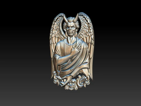Devil Pendant 3D Print Model
