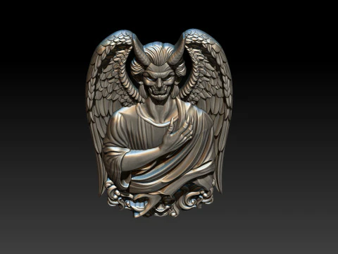 Devil Pendant 3D Print Model