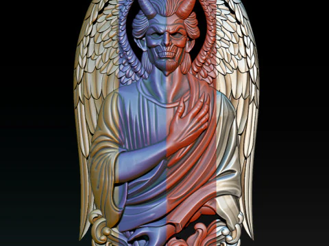 Devil Pendant 3D Print Model