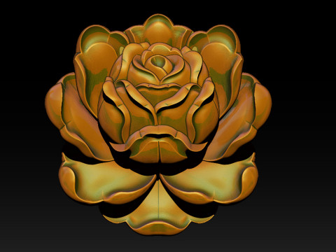 Rose Pendant A Bloom in Silver Model Cetak 3D