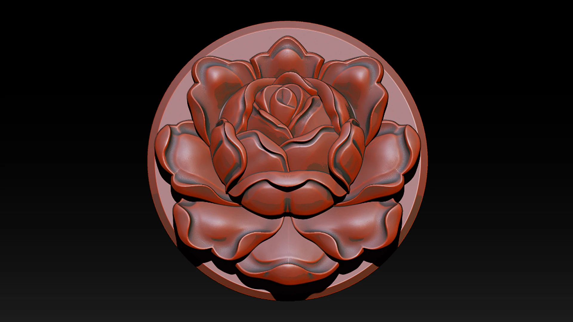 Rose Pendant A Bloom in Silver 3D Print Model .c4d .max .obj .3ds .fbx .stl .blend 
