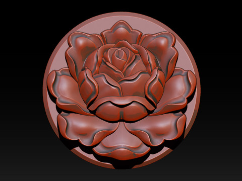 Rose Pendant A Bloom in Silver Modèles 3D en vedette