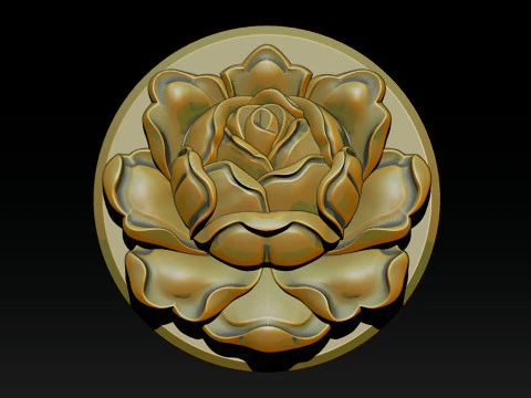 Rose Pendant A Bloom in Silver 3D Print Model