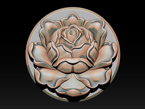 Rose Pendant A Bloom in Silver Modello di stampa 3D