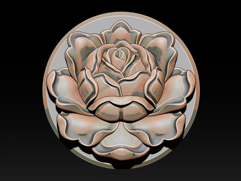 Rose Pendant A Bloom in Silver 3D Print Model