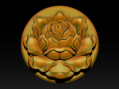 Rose Pendant A Bloom in Silver Modello di stampa 3D