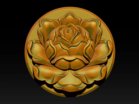 Rose Pendant A Bloom in Silver 3D Print Model