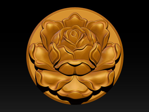 Rose Pendant A Bloom in Silver Modello di stampa 3D