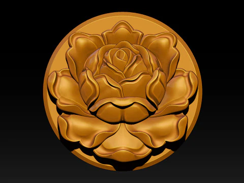 Rose Pendant A Bloom in Silver 3D Print Model