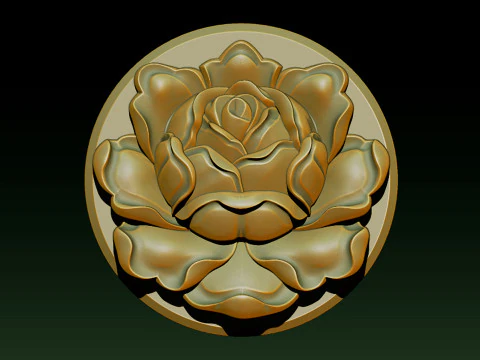 Rose Pendant A Bloom in Silver 3D Print Model