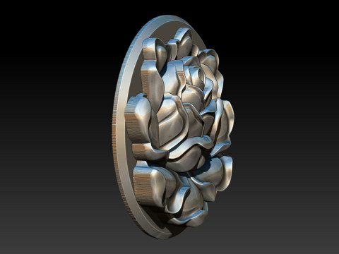 Rose Pendant A Bloom in Silver Modello di stampa 3D
