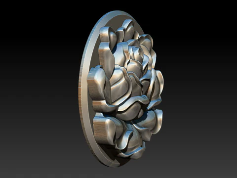Rose Pendant A Bloom in Silver 3D Print Model