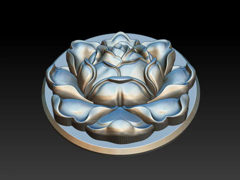 Rose Pendant A Bloom in Silver 3D Print Model