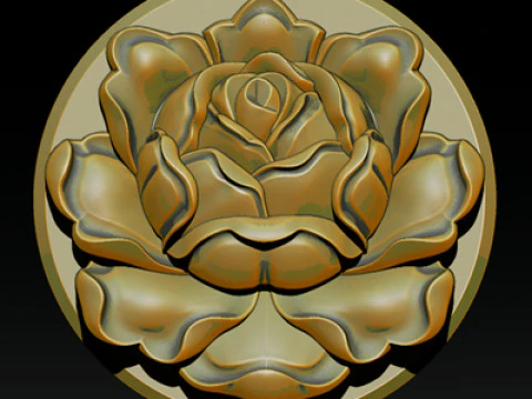 Rose Pendant A Bloom in Silver 3D Print Model